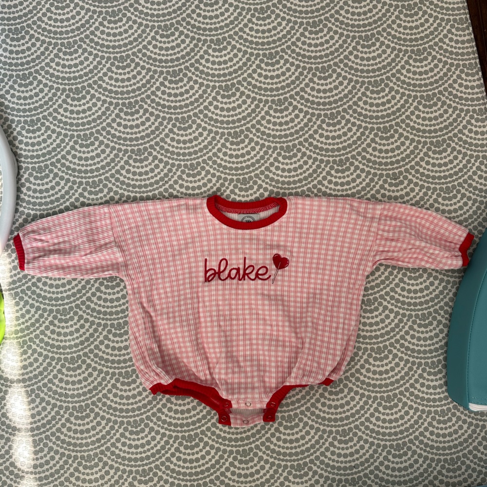 Red and White Kids Bodysuit